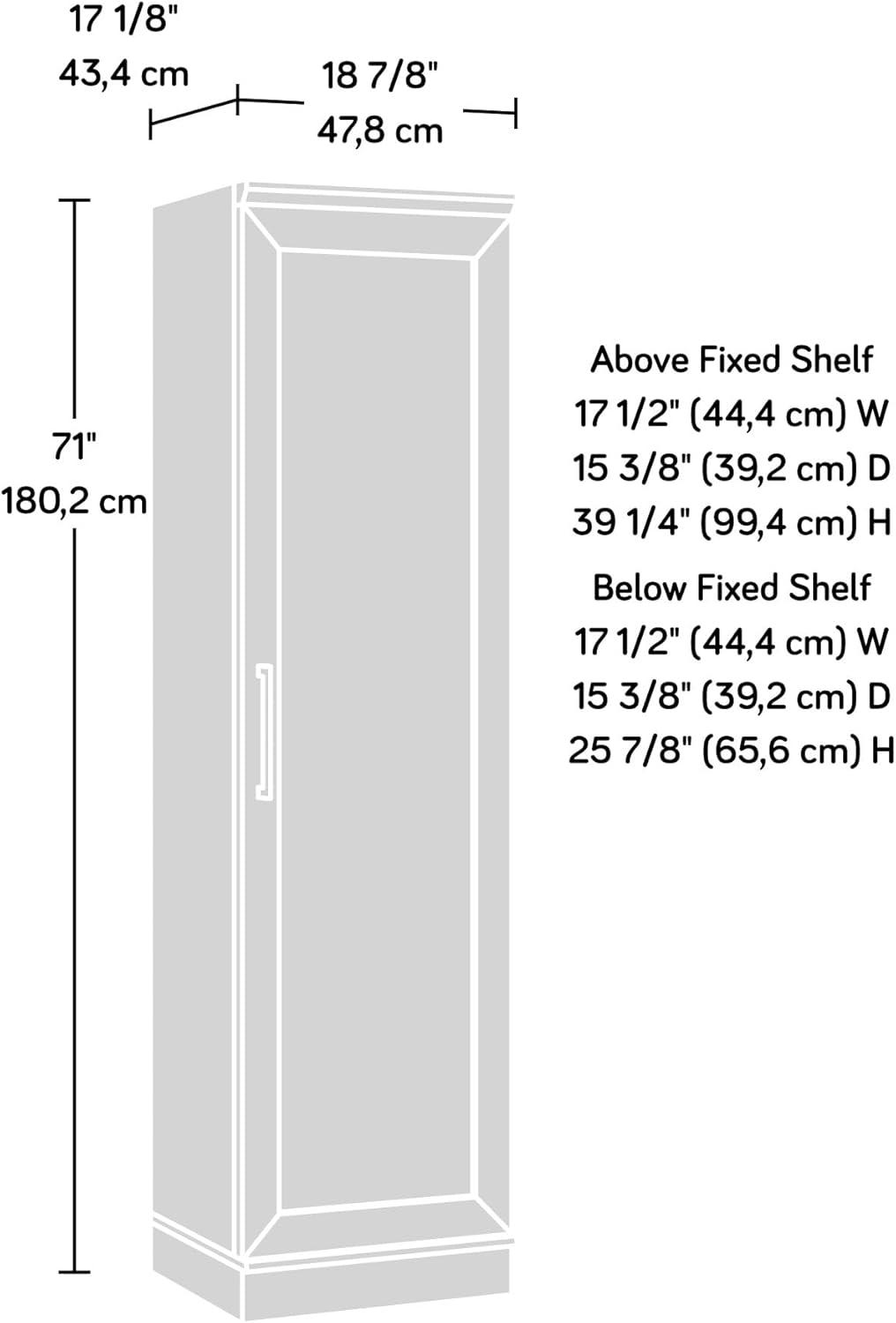 Sauder Homeplus Engineered Wood Single Door Pantry in Sienna Oak Finish