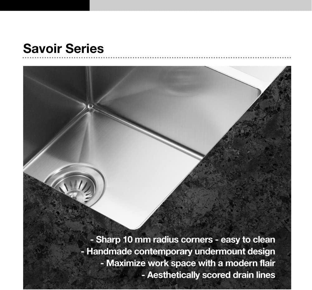 Savoir 23'' L Undermount Single Bowl Stainless Steel Kitchen Sink