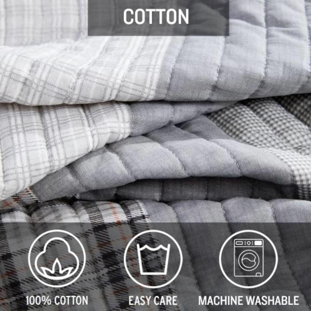 Eddie Bauer Eddie Bauer Fairview Grey Cotton 4 Piece Daybed Cover Set