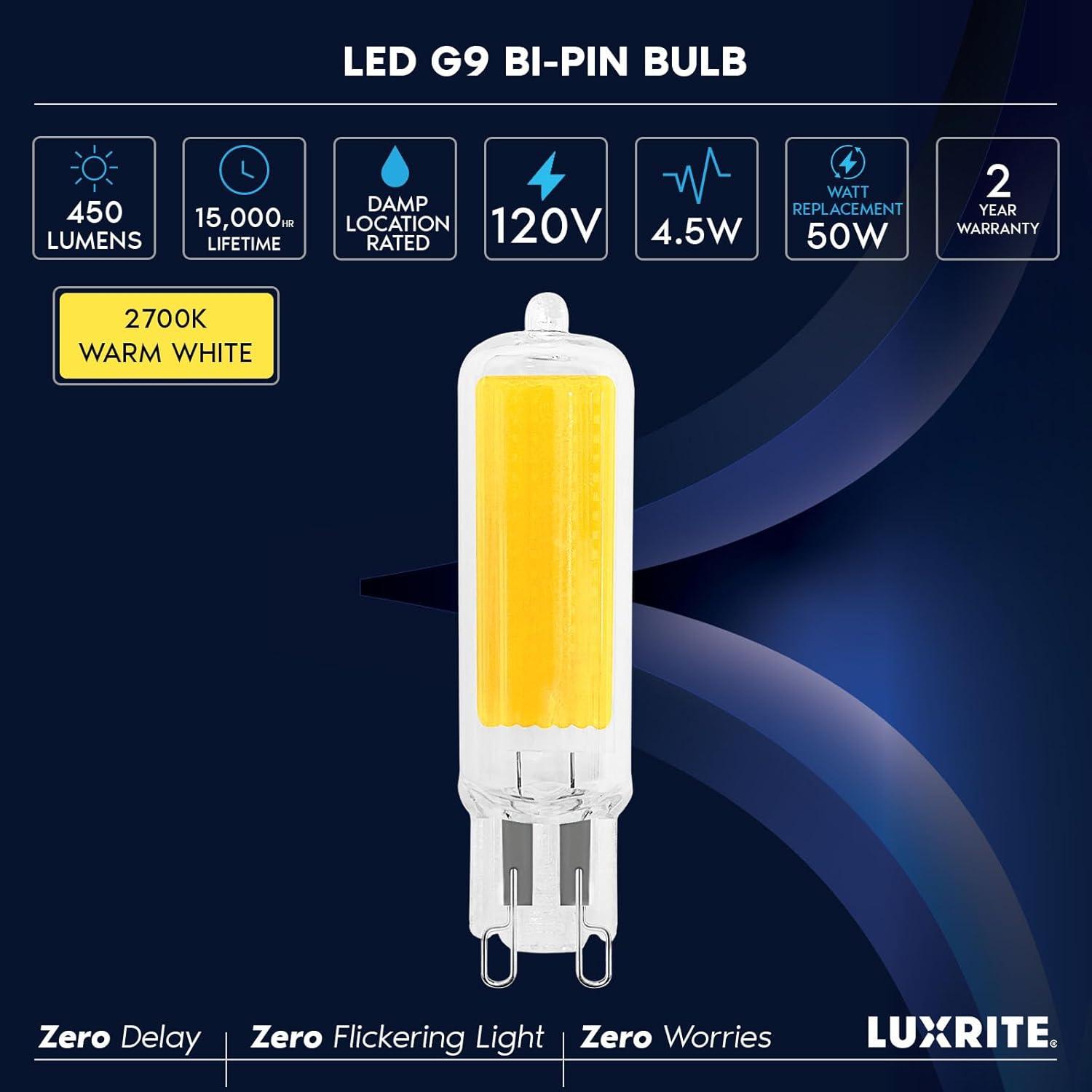 50 Watt Equivalent T4 G9/Bi-pin Dimmable LED Bulb