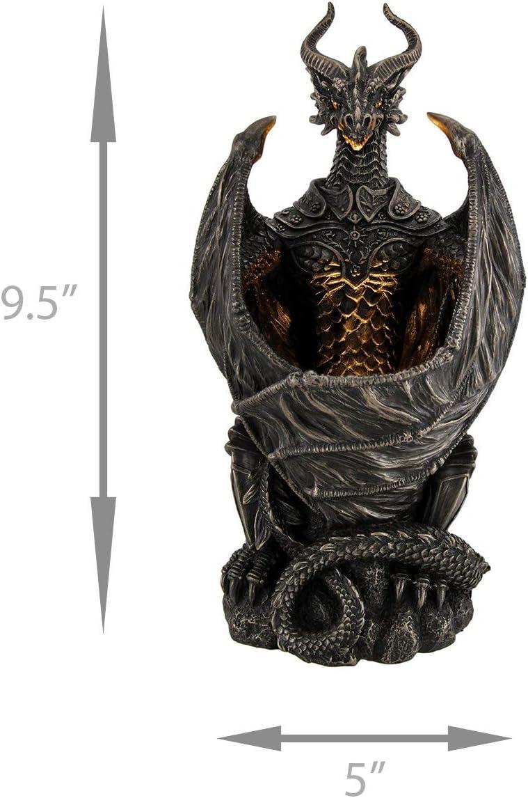 Guardian of the Light Bronze Dragon LED Night Light Statue