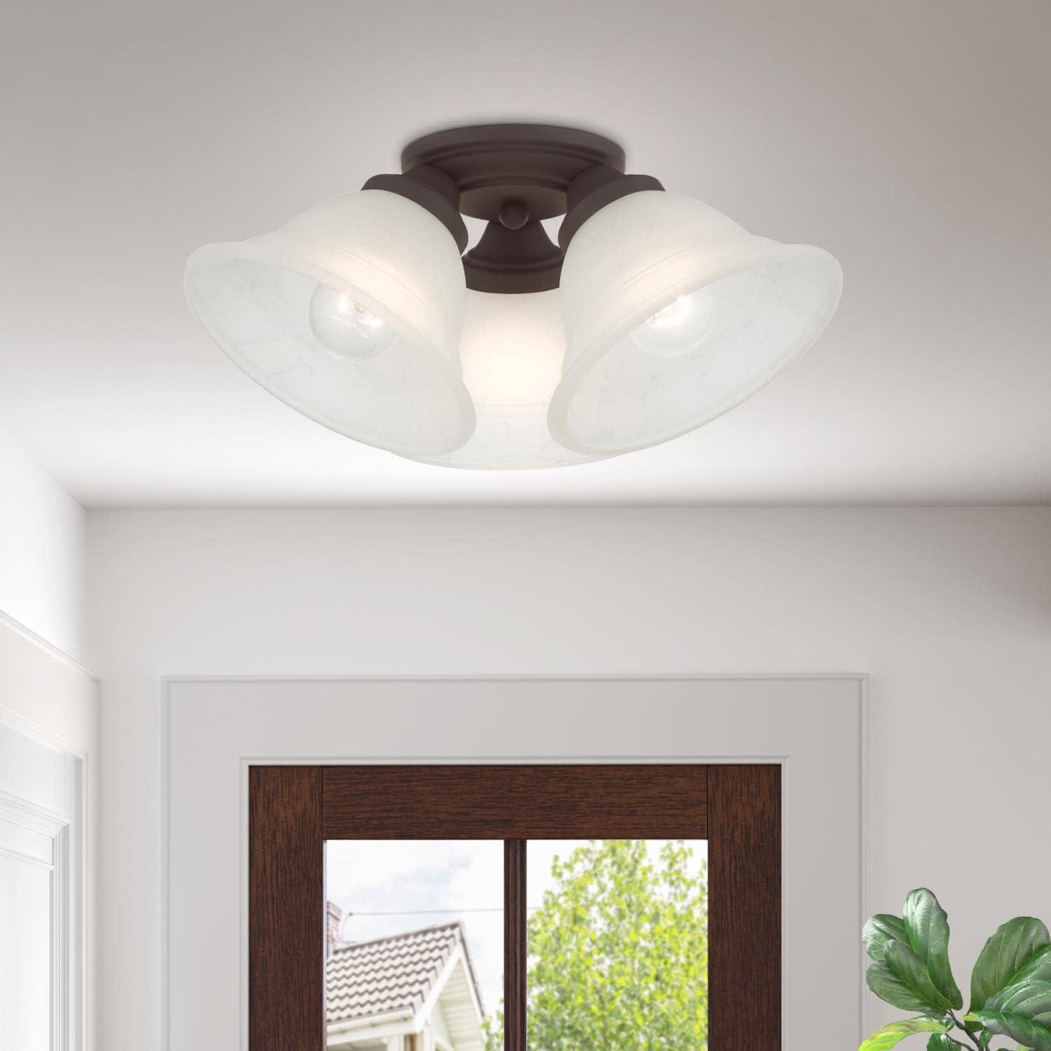 Livex Lighting Wynnewood 3 - Light Flush Mount in  Bronze