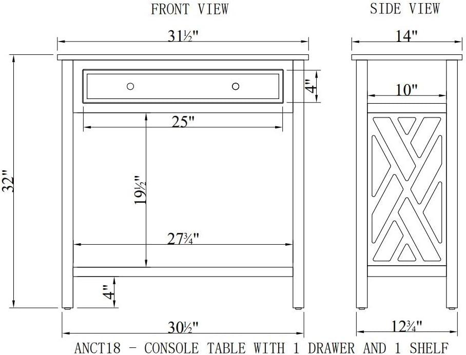 Coventry 36" Coffee Table, End Table and Console/TV Table, Set of 3