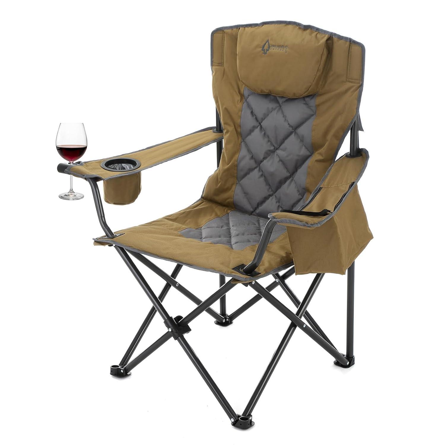 ARROWHEAD Outdoor Folding Camping Chair with Cushions