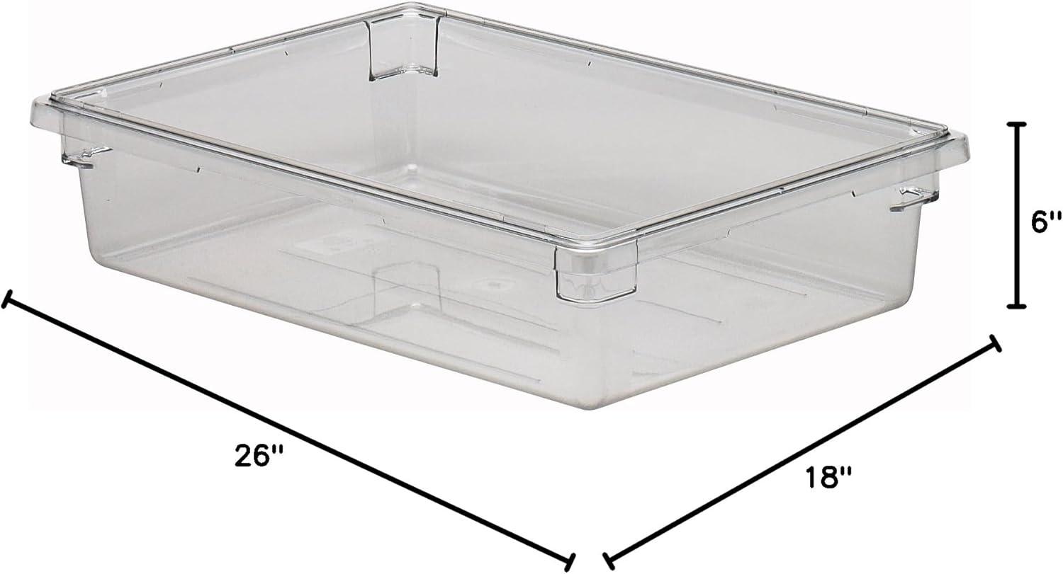 Clear Polycarbonate Food Storage Box, 18 x 26 x 6 Inches