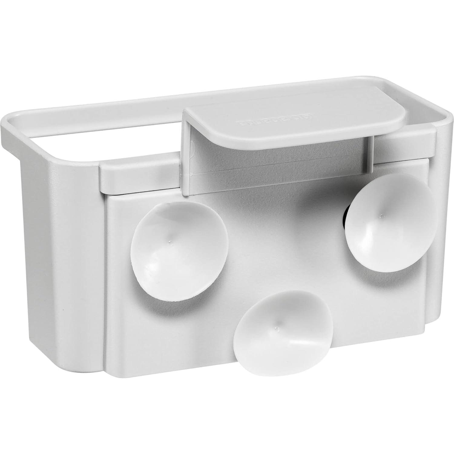 Brabanta SinkSide in-Sink Organizer (Light Gray) Tidy Storage/Drainage Container with Suction Cups for Kitchen Sink Sponges, Cloths, Dishsoap
