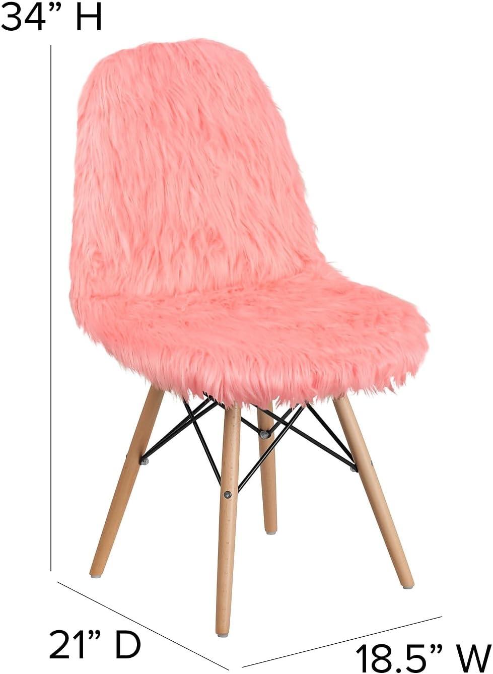 Flash Furniture Shaggy Dog Hermosa Pink Accent Chair