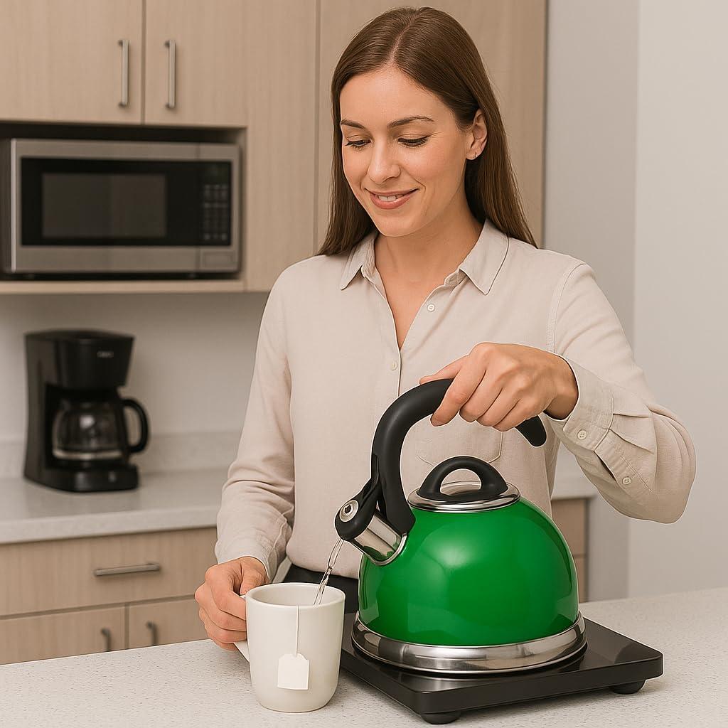 Creative Home Creative Home 2.6 Quarts Stainless Steel Whistling Stovetop Tea Kettle