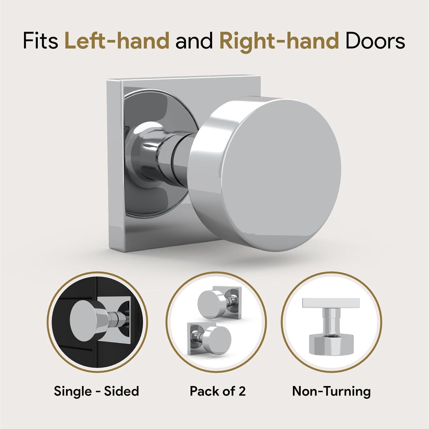 Mega Handles - SUANA Deadbolt I Entrance Deadbolt Lock - Heavy Duty Square Locking Deadbolt for Left or Right-Handed Doors - Interior/Exterior - Satin Nickel