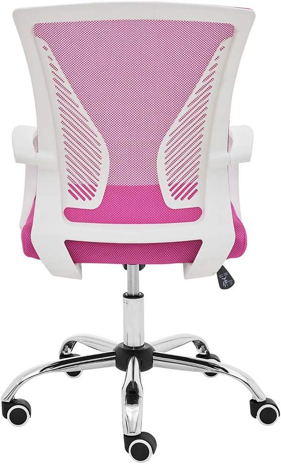 Modern Home Zuna Mid-Back Office Chair - White/Pink
