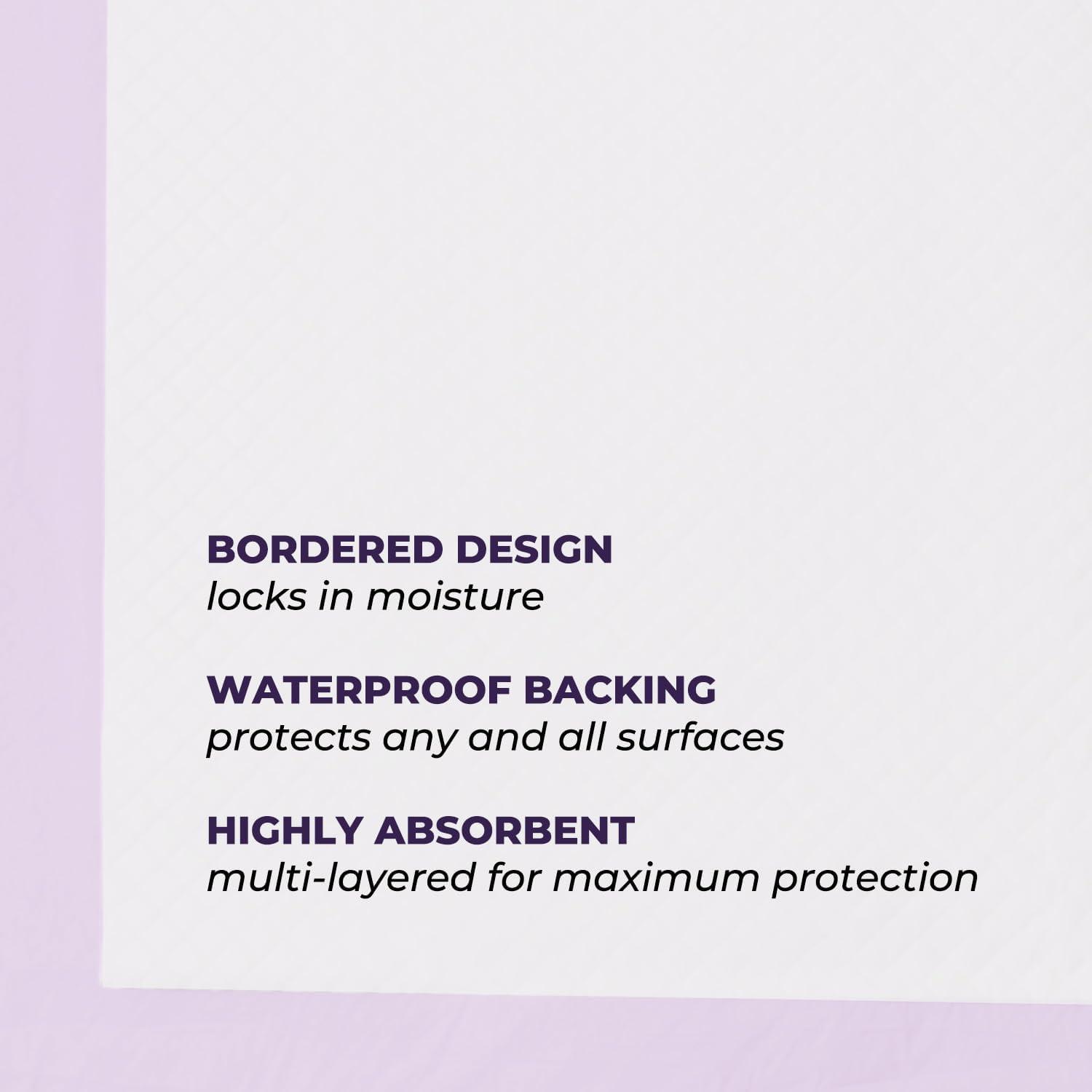 Large Lavender Scented Waterproof Dog Pee Pads, Pack of 80