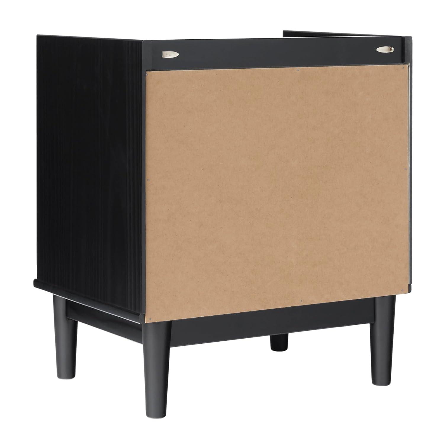 MOEPISY Mid-Century Modern 2-Drawer Solid Wood Nightstand