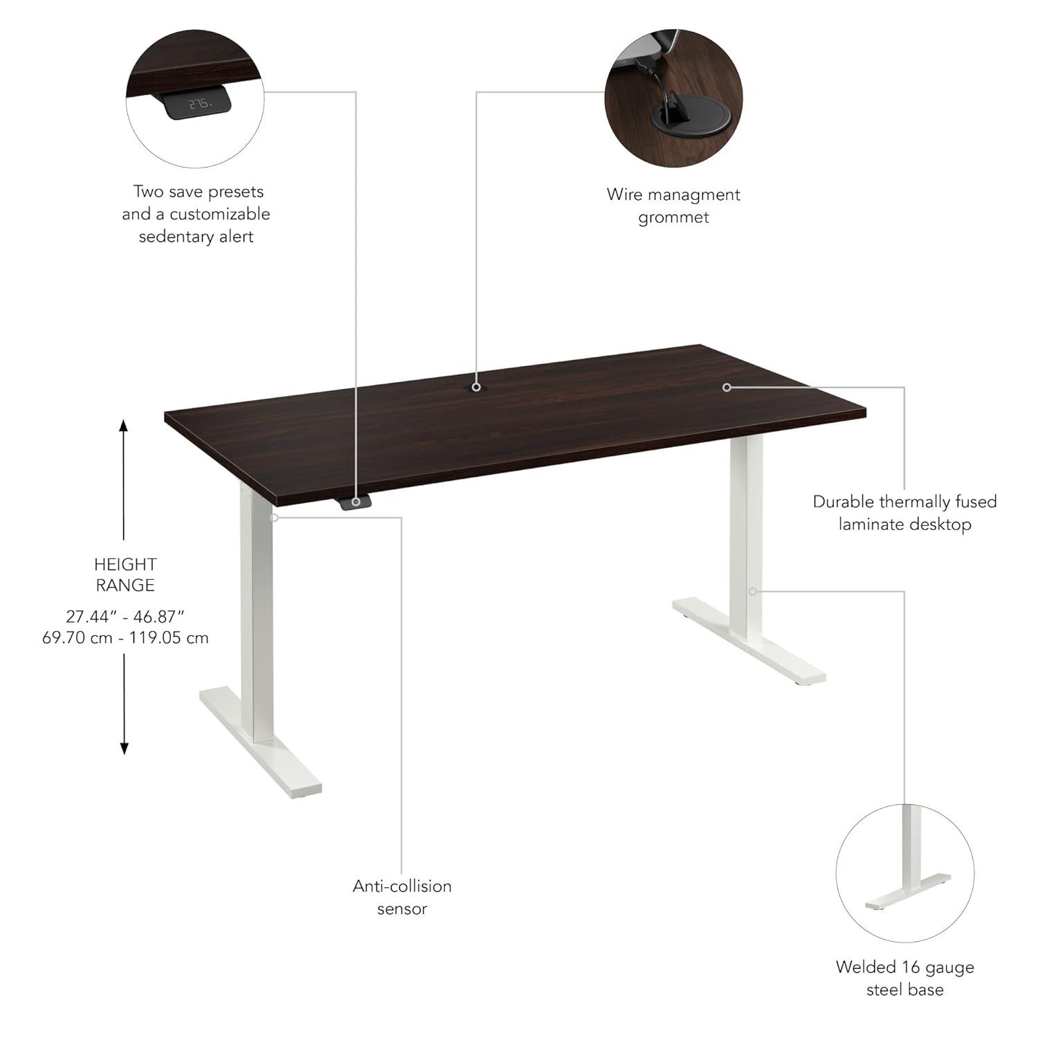 Bush Business Furniture Adjustable Metal Base Standing Desk