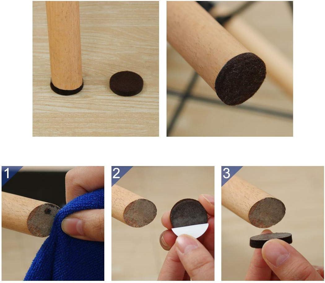 Unique Bargains Felt Furniture Pads Round 3/4" Floor Protector for Chair Legs Feet 30pcs