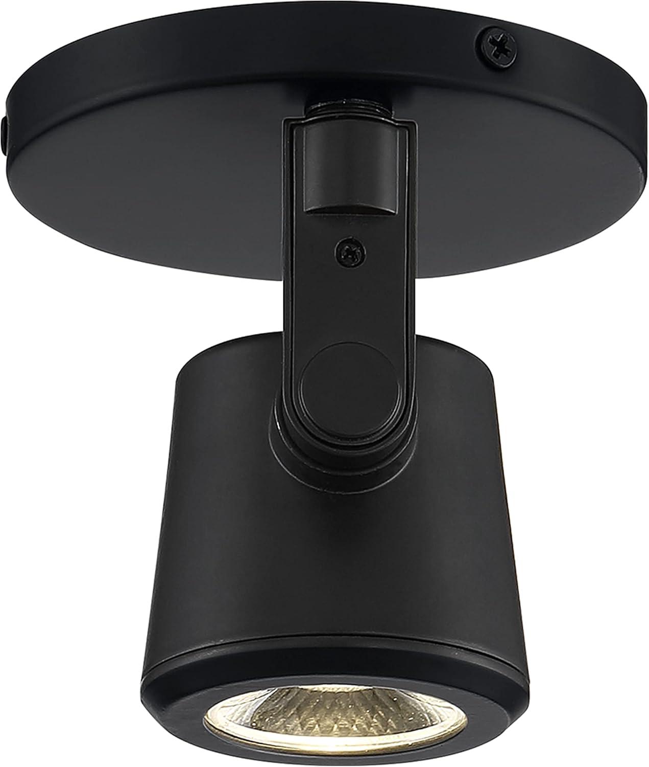 62/1107-Nuvo Lighting-4.75 Inch 12W 1 LED Monopoint Flush Mount-Black Finish