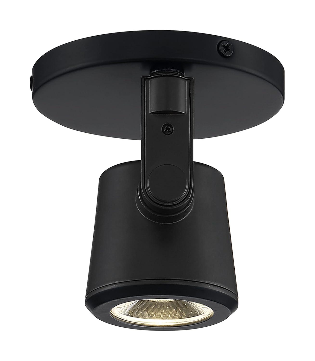 62/1107-Nuvo Lighting-4.75 Inch 12W 1 LED Monopoint Flush Mount-Black Finish
