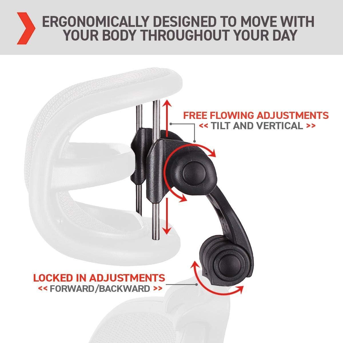Engineered Now The Original Headrest for The Herman Miller Aeron Chair (H4 for Remastered, Mineral)
