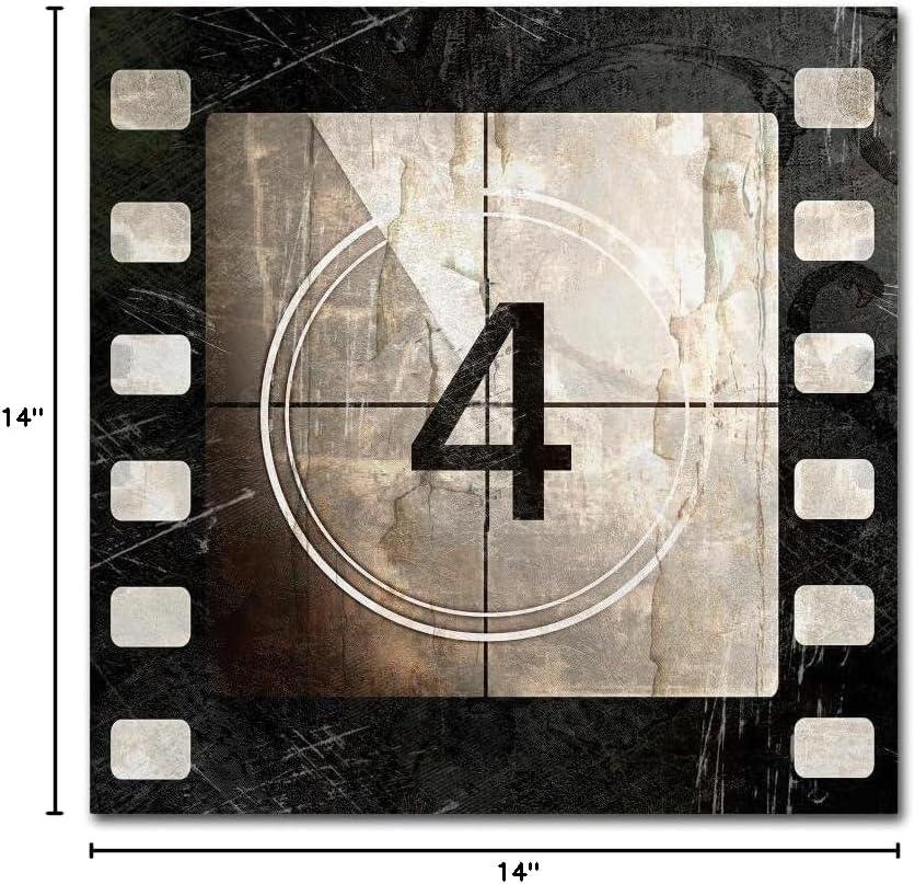 Vintage Filmstrip Countdown Wrapped Canvas Wall Art