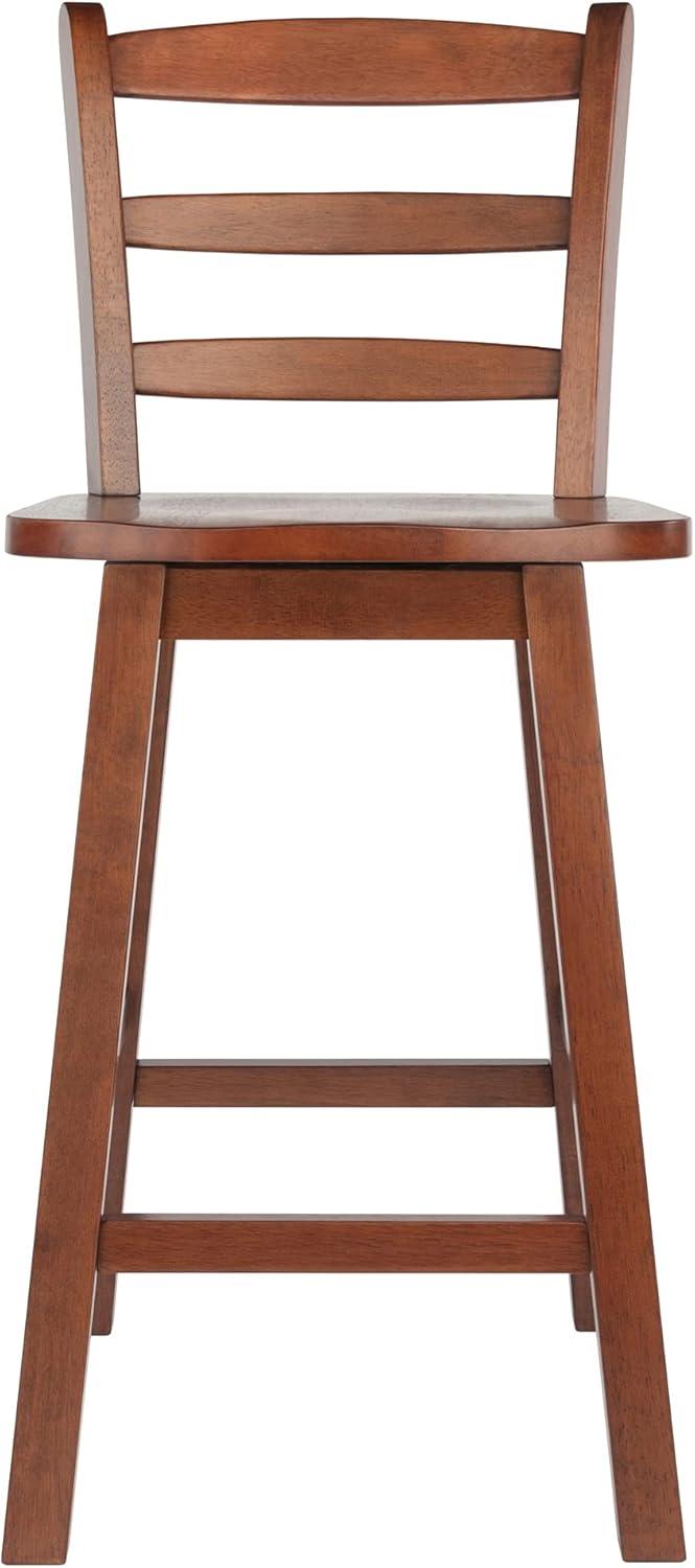 Scalera Ladder Back Swivel Seat Barstool Walnut - Winsome