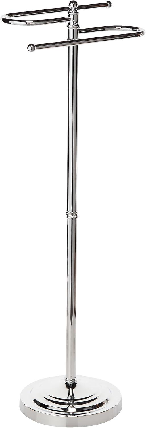 Free Standing Towel Holder | 38"H Floor Standing Towel Rack, Weighted and Padded Base