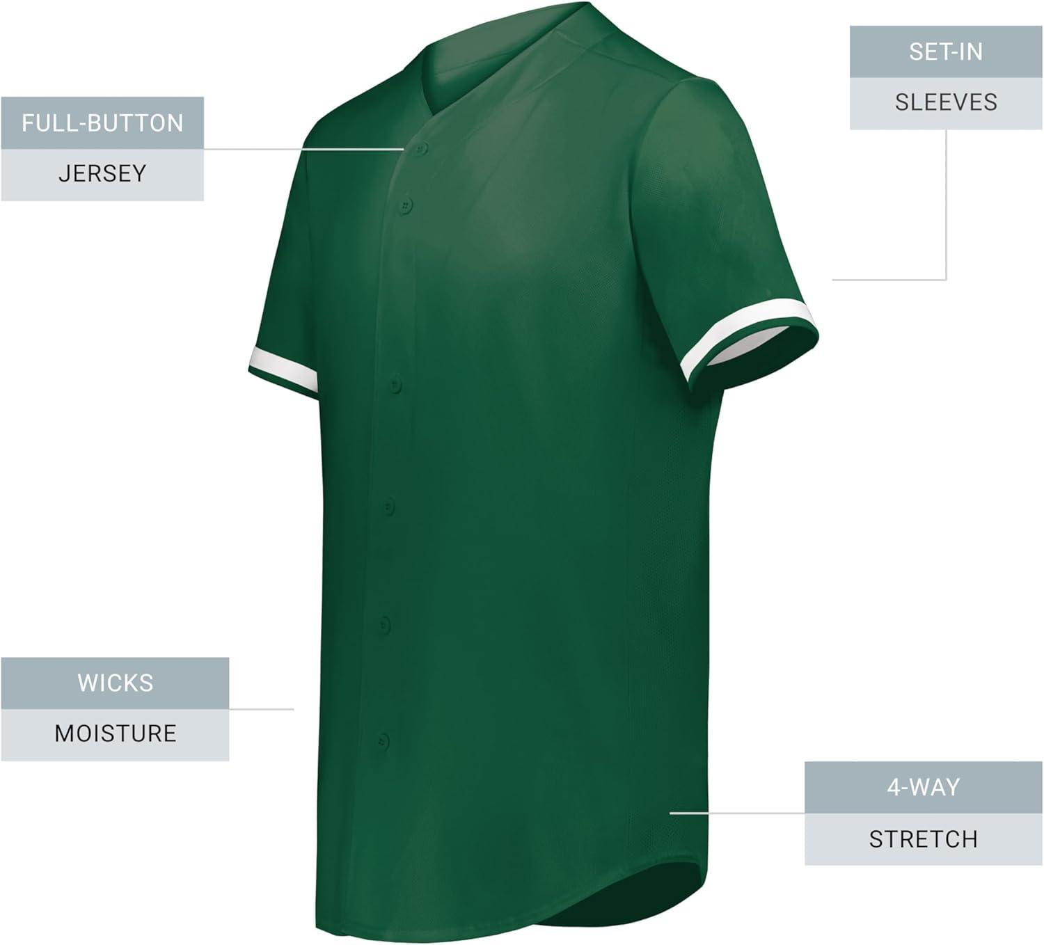 Augusta Sportswear Men's Cutter+ Full Button Baseball Jersey