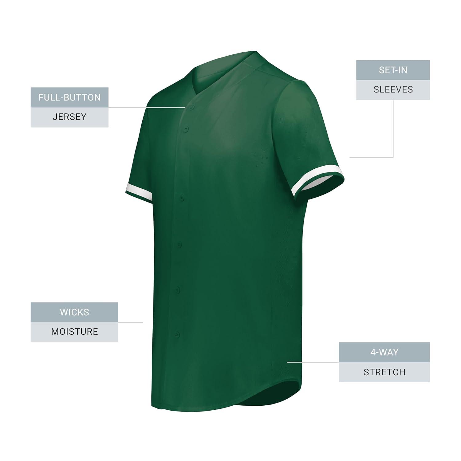 Augusta Sportswear Men's Cutter+ Full Button Baseball Jersey