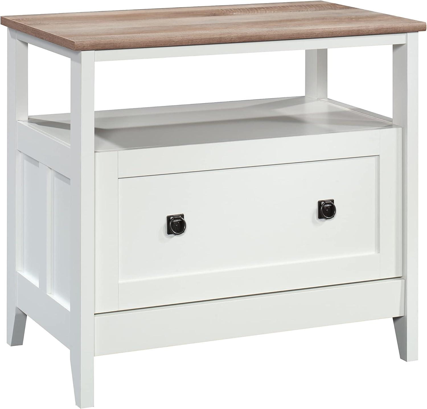 August Hill Open Shelf Lateral File Soft White - Sauder