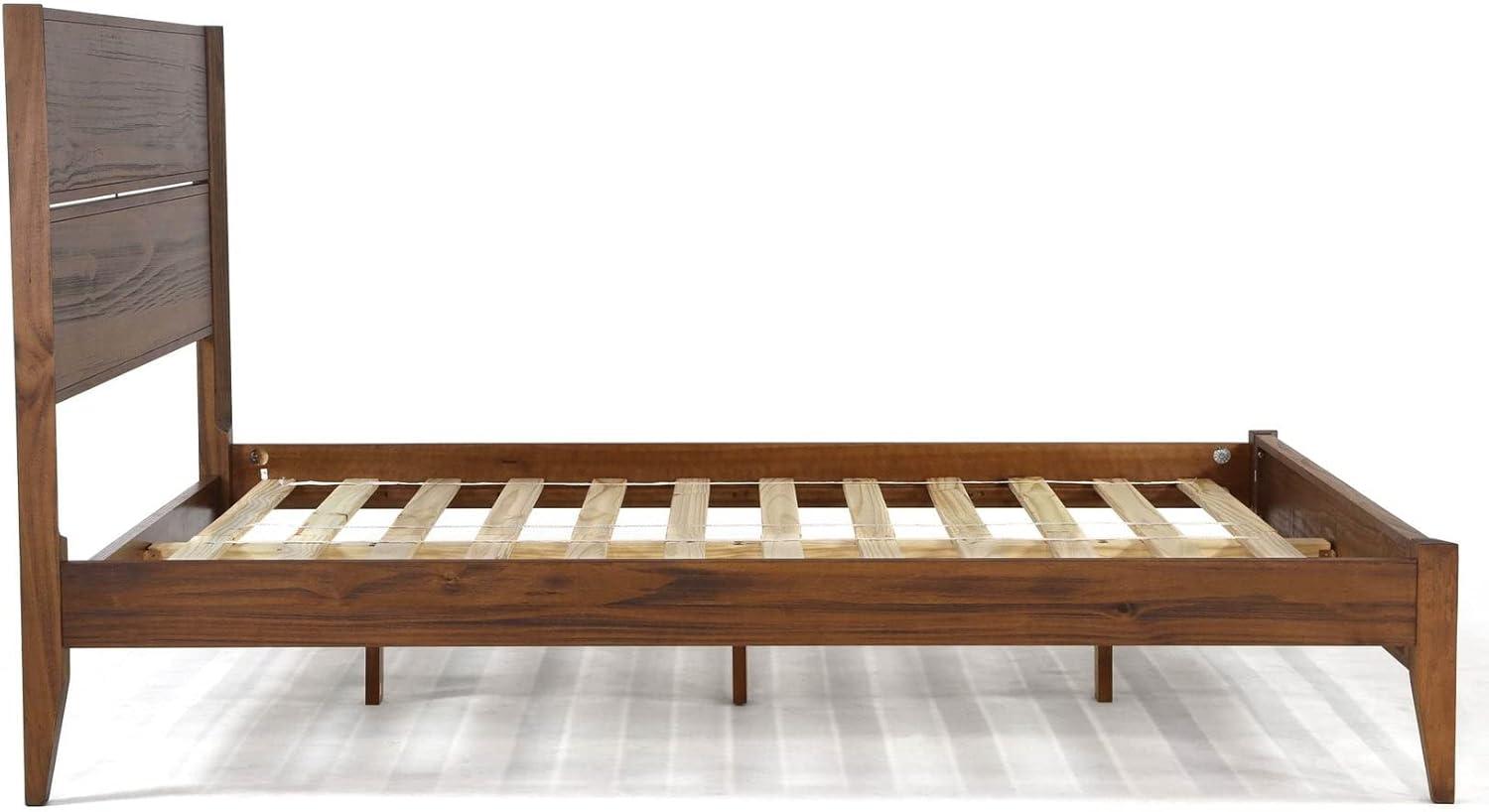 Mid Century Solid Wood Platform Bed