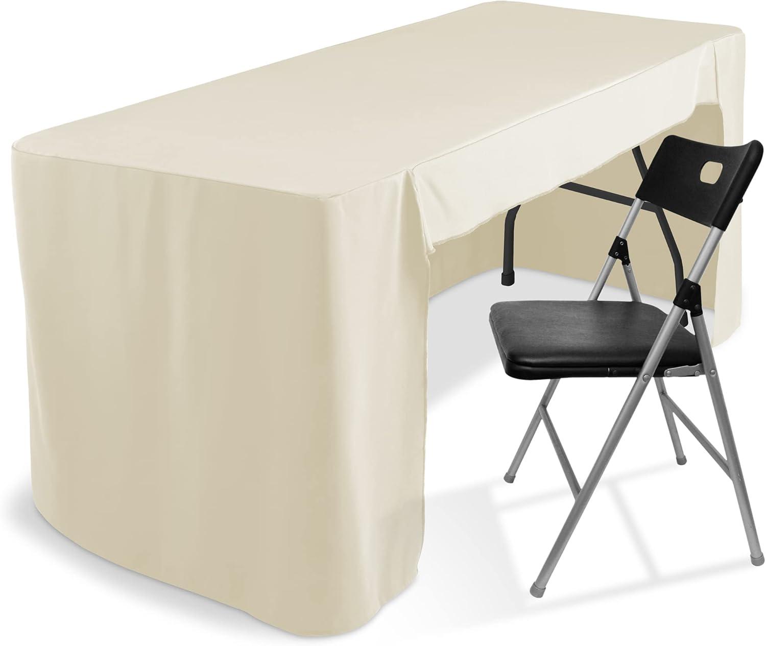 6'' Fitted Tablecloth With Open Back - Trade Show Table Cover