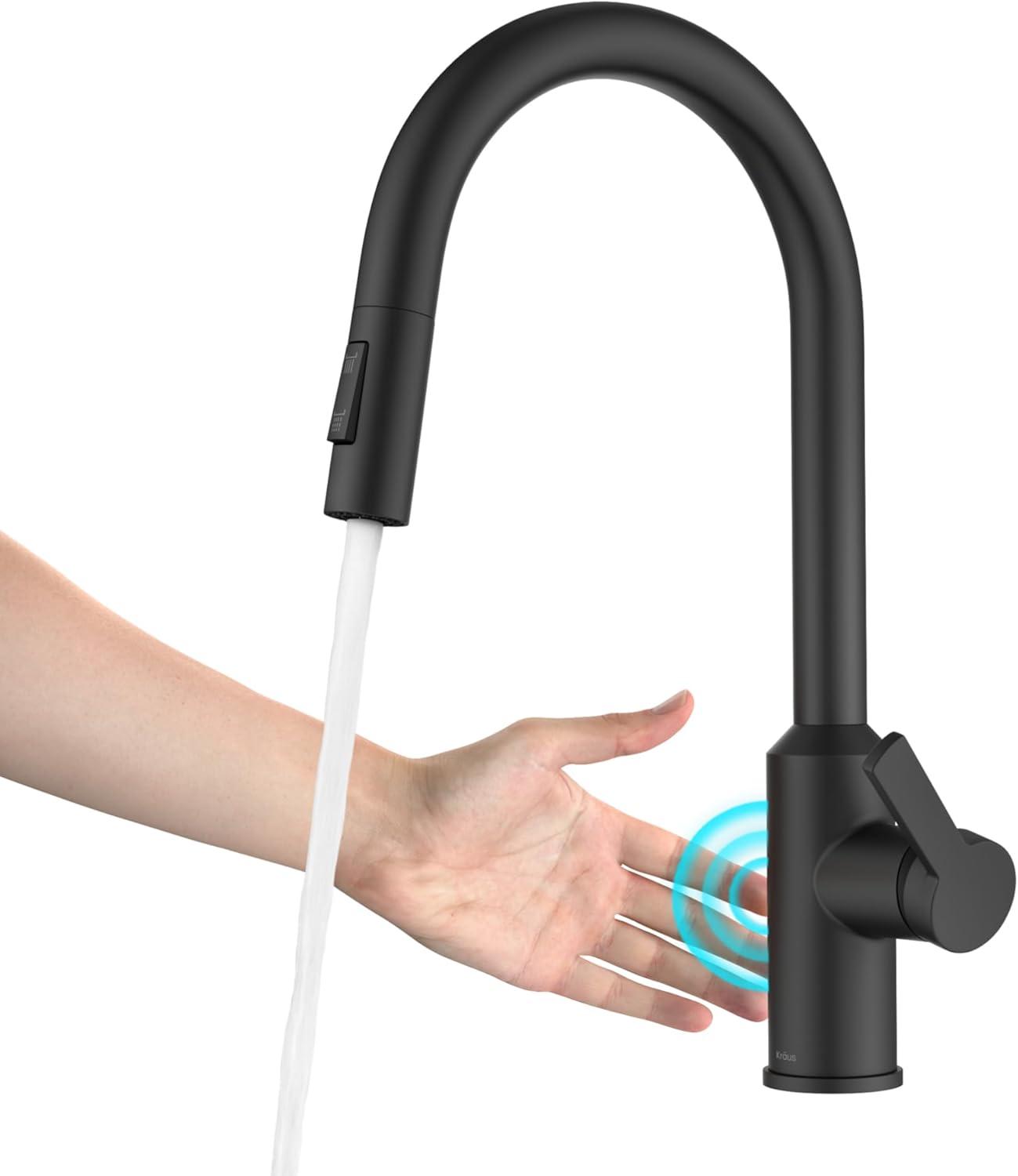 KRAUS Oletto Touchless Sensor Pull-Down Single Handle Kitchen Faucet