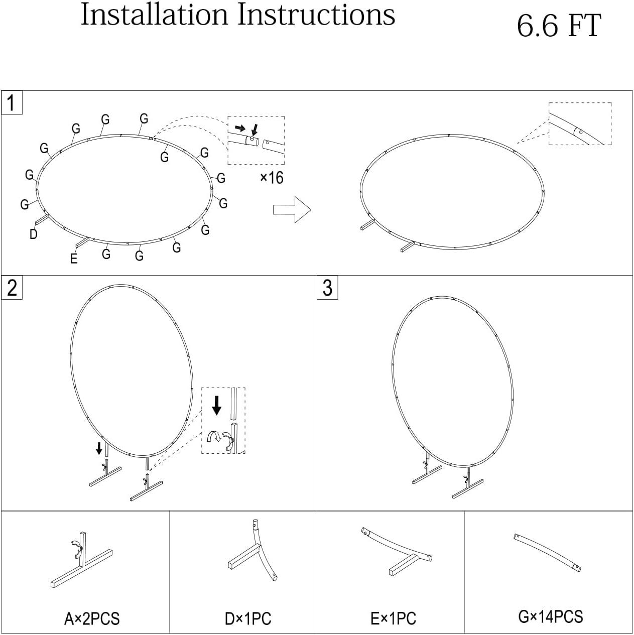 Wedding Arch Backdrop Stand, 6.6x6.6 FT Gold Wedding Arches for Ceremony Square Metal Balloon Arch Stand Garden Arbor Frame for Wedding Birthday Party Baby Shower Photo Booth Background Decoration