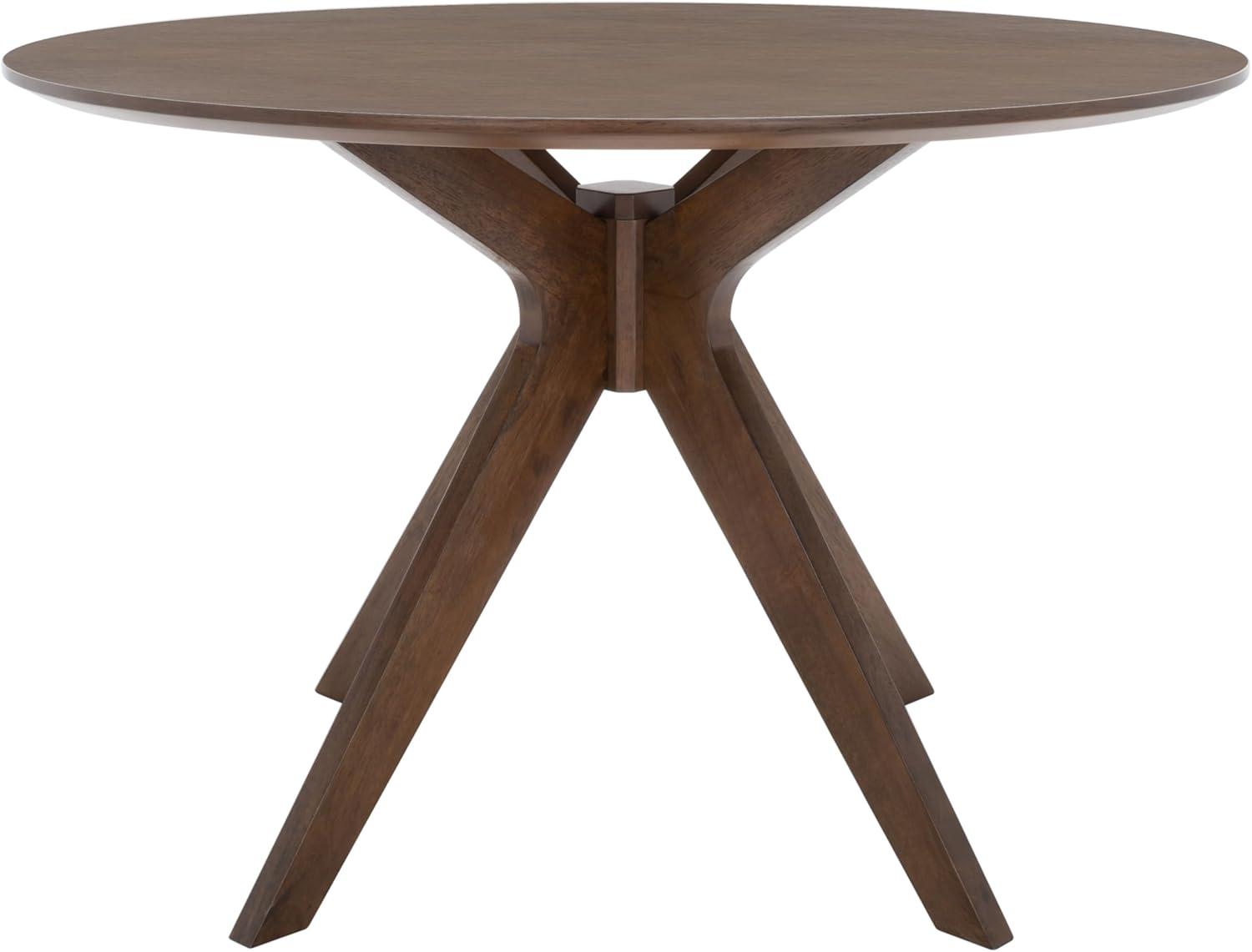 SAFAVIEH Couture Carolee 46" Round Dining Table, Walnut