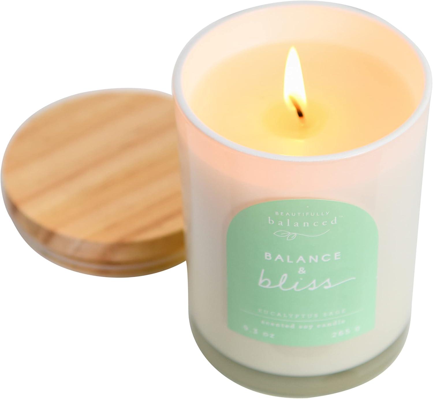 Beautifully Balanced Beautifully Balanced Balance & Bliss Lidded Glass Scented Candle, 9.3 oz.