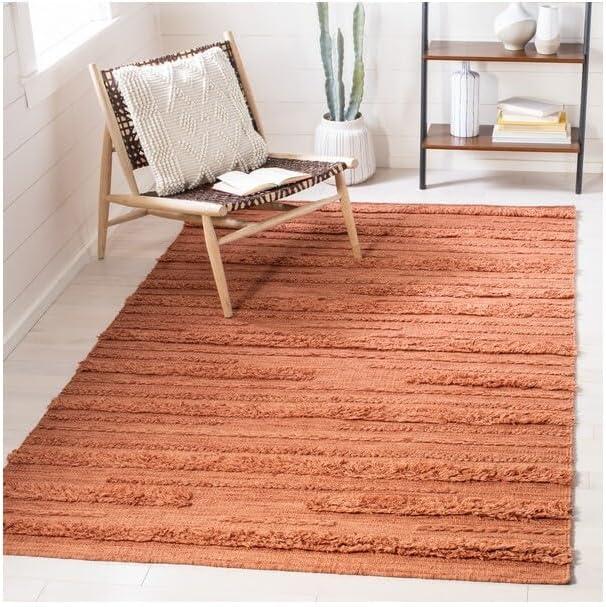 Laurel Foundry Modern Farmhouse® Hartzler Hand-Woven Flatweave Wool/Cotton Rust/Orange Area Rug