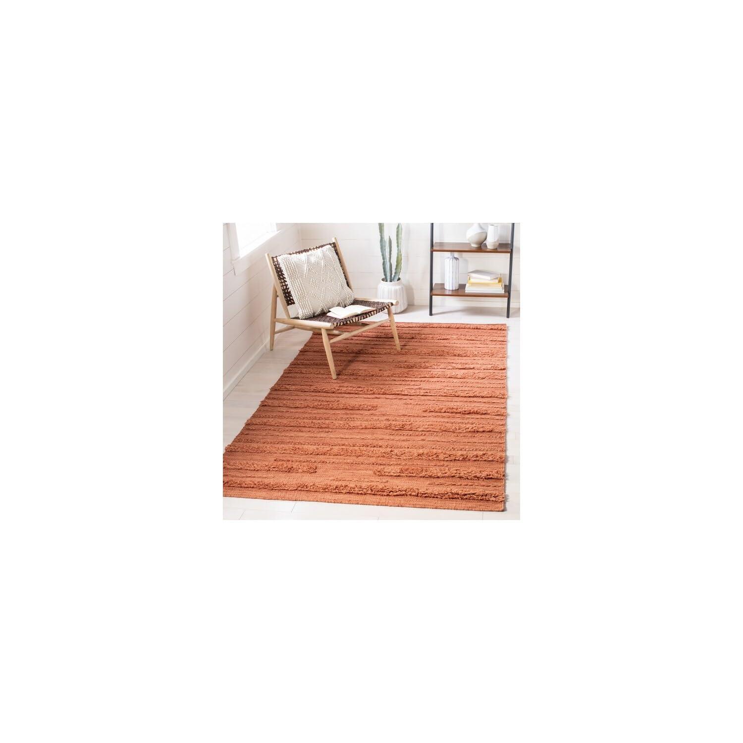 Laurel Foundry Modern Farmhouse® Hartzler Hand-Woven Flatweave Wool/Cotton Rust/Orange Area Rug