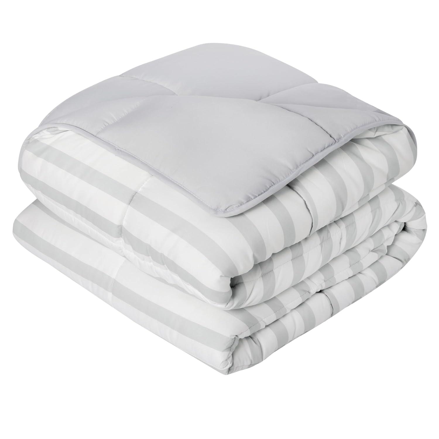 Linenspa Gray/White Microfiber Comforter & Reviews | Wayfair