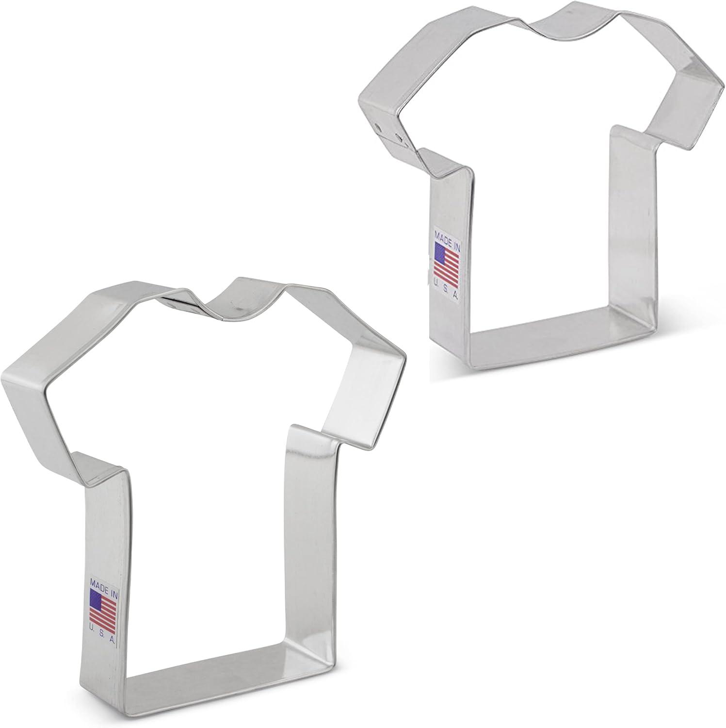 Ann Clark T-Shirt/Jersey Cookie Cutter Set, 2-Piece, Made in USA