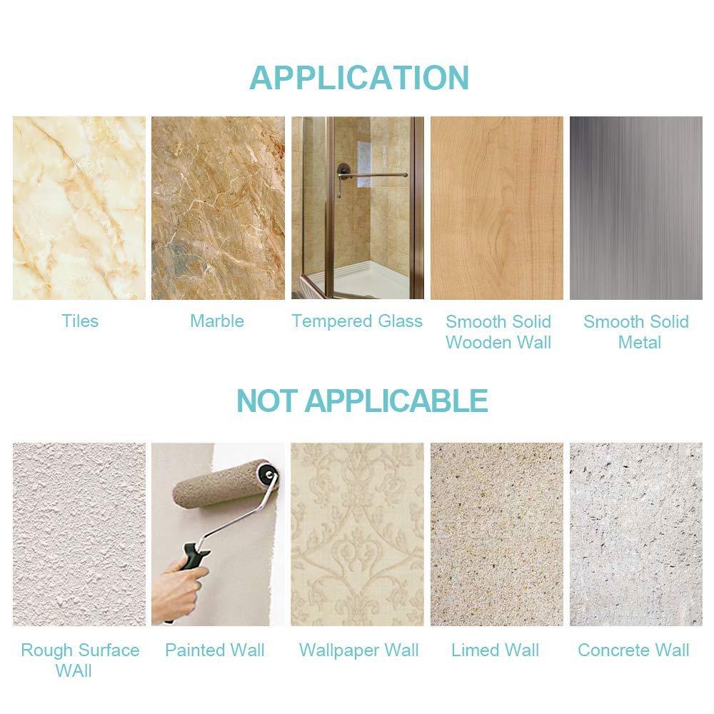 Orimade Shower Caddy with 5 Hooks for Hanging Razor and Sponge Adhesive Shower Shelf Basket Bathroom Storage Organizer Kitchen Rack No Drilling Stainless Steel Rustproof - 2 Pack,Black