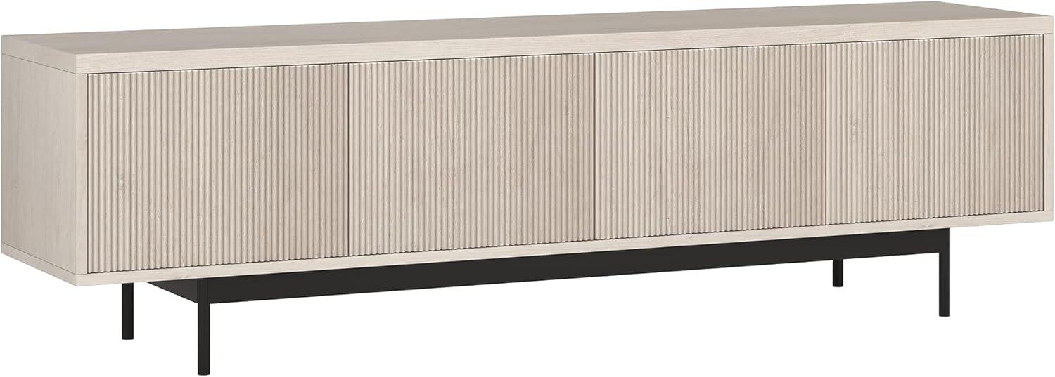 Evelyn&Zoe Whitman Rectangular TV Stand for TV's up to 75", Alder White