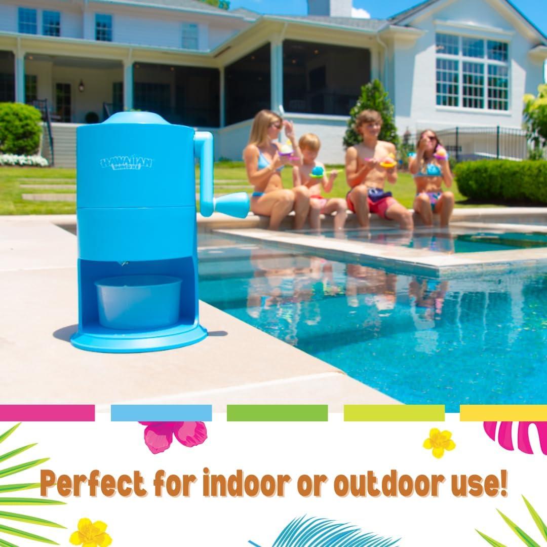 Hawaiian Shaved Ice Mini Snow Cone Machine - Portable Countertop Ice Shaver