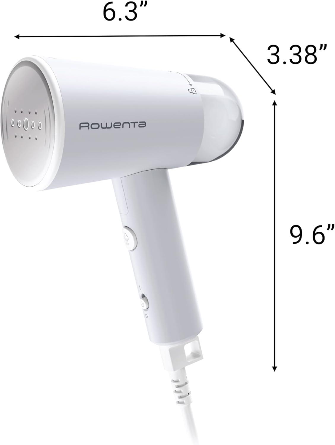 Rowenta Handheld Garment Steamer for Clothes Travel Steam Gray: Travel-Size, Vertical Steam, Comfort-Grip Handle, 1099W