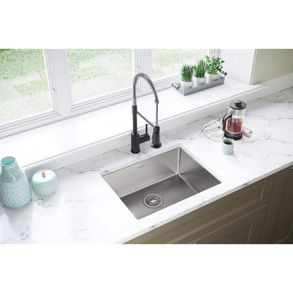 Elkay EFRU2115T Crosstown 23-1/2" Undermount Single Basin Stainless Steel Kitchen Sink - Stainless Steel