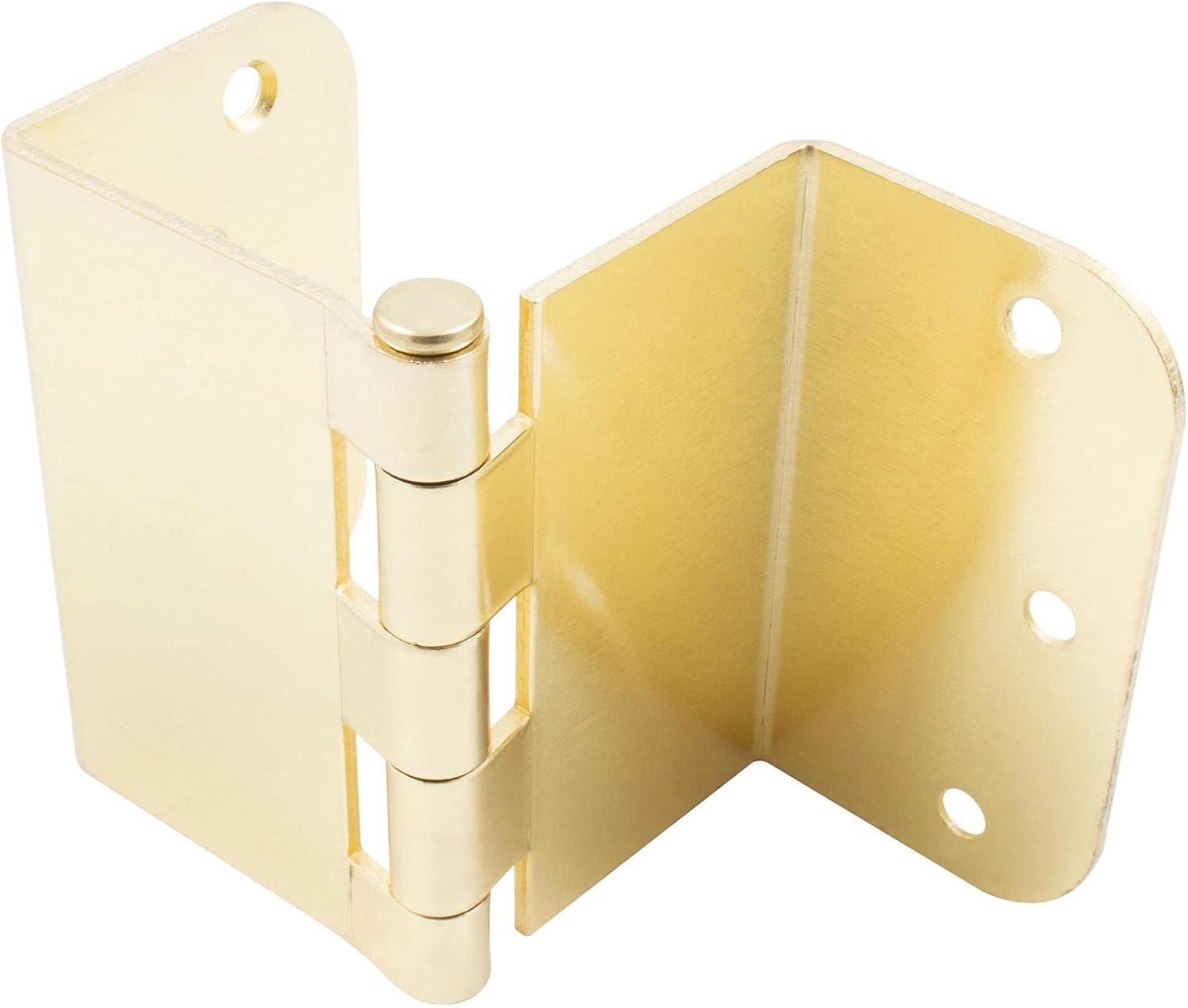 Polished Brass 5/8" Radius 3-1/2" Swing Clear Offset Hinge