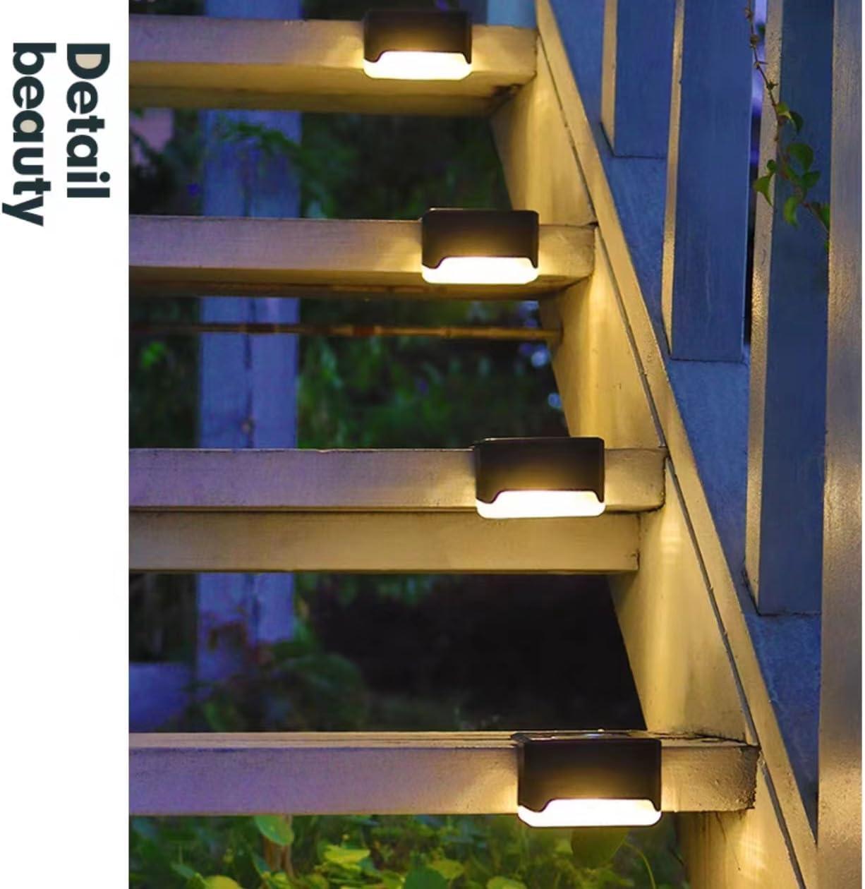 Black Solar Powered LED Deck and Fence Lights Multipack