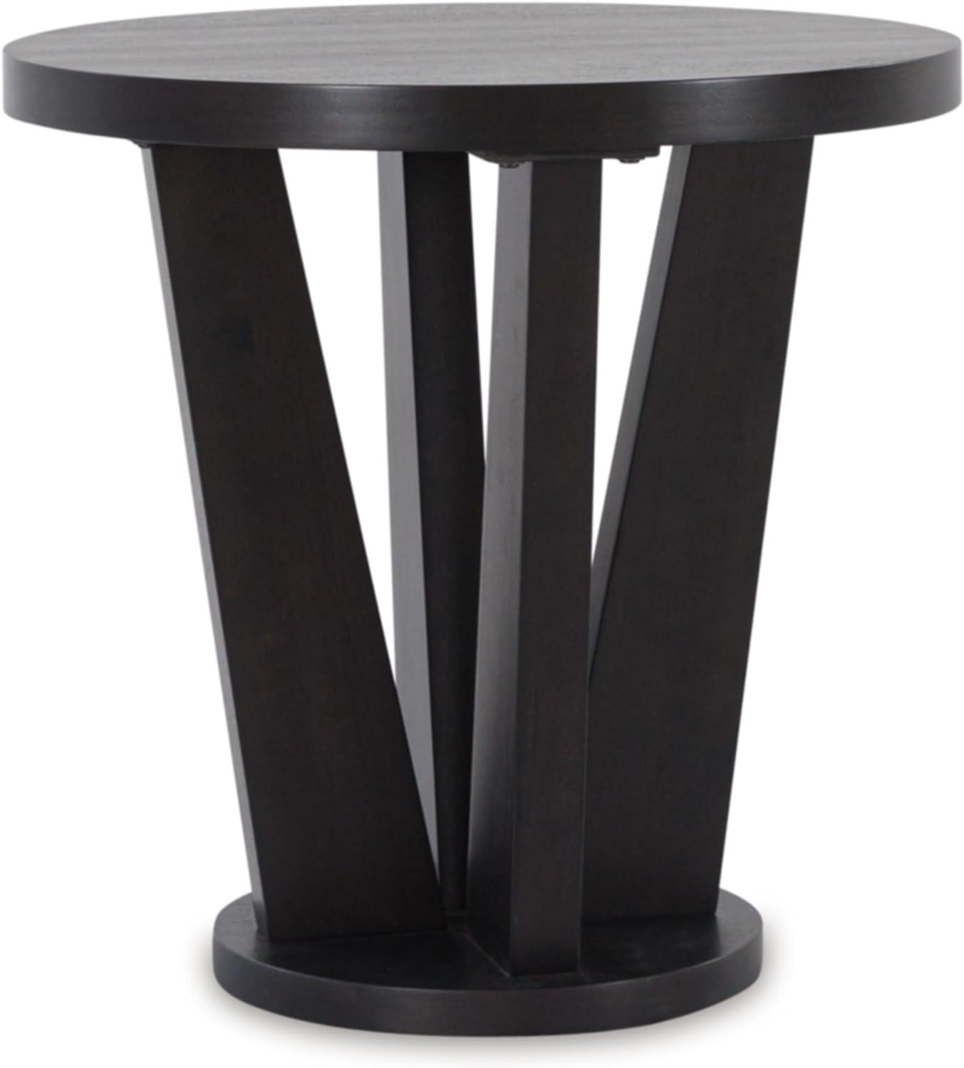 Signature Design by Ashley Contemporary Chasinfield End Table, Dark Brown