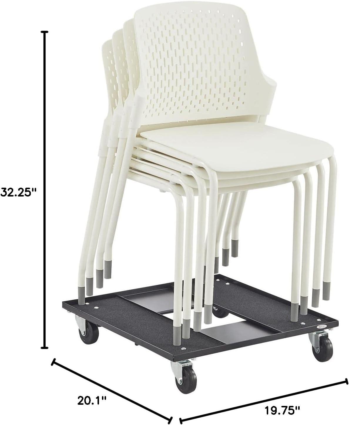 Next Stack Chairs(4) in White - 19.75"L x 19.75"W x 33"H