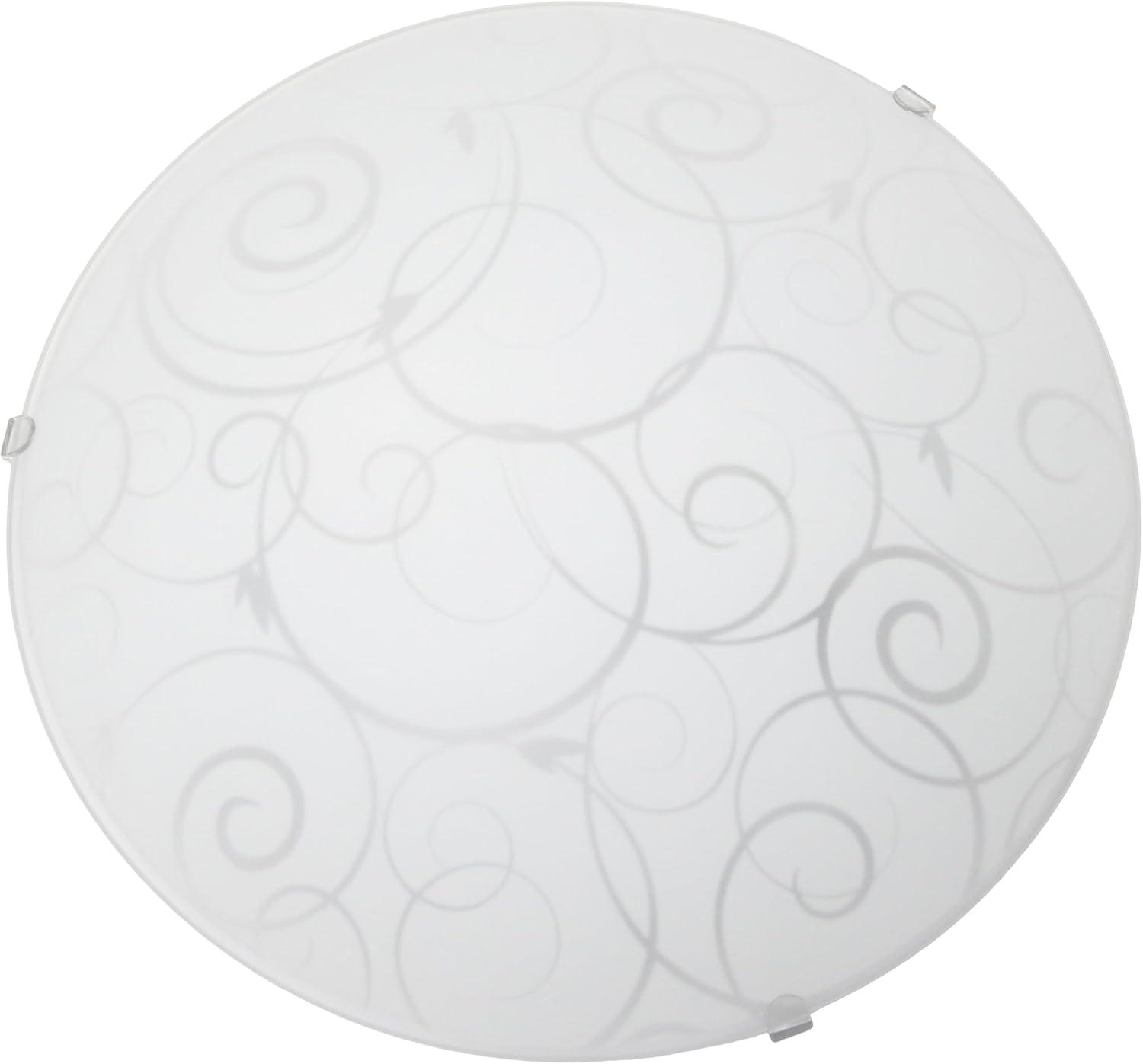 Flushmount Ceiling Light with Scroll Swirl Design White - Simple Designs