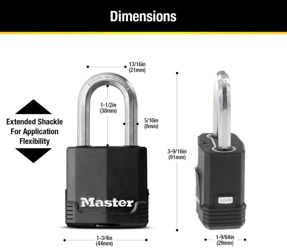 Master Lock Black Heavy Duty Weather Resistant Steel Padlock 4-Pack