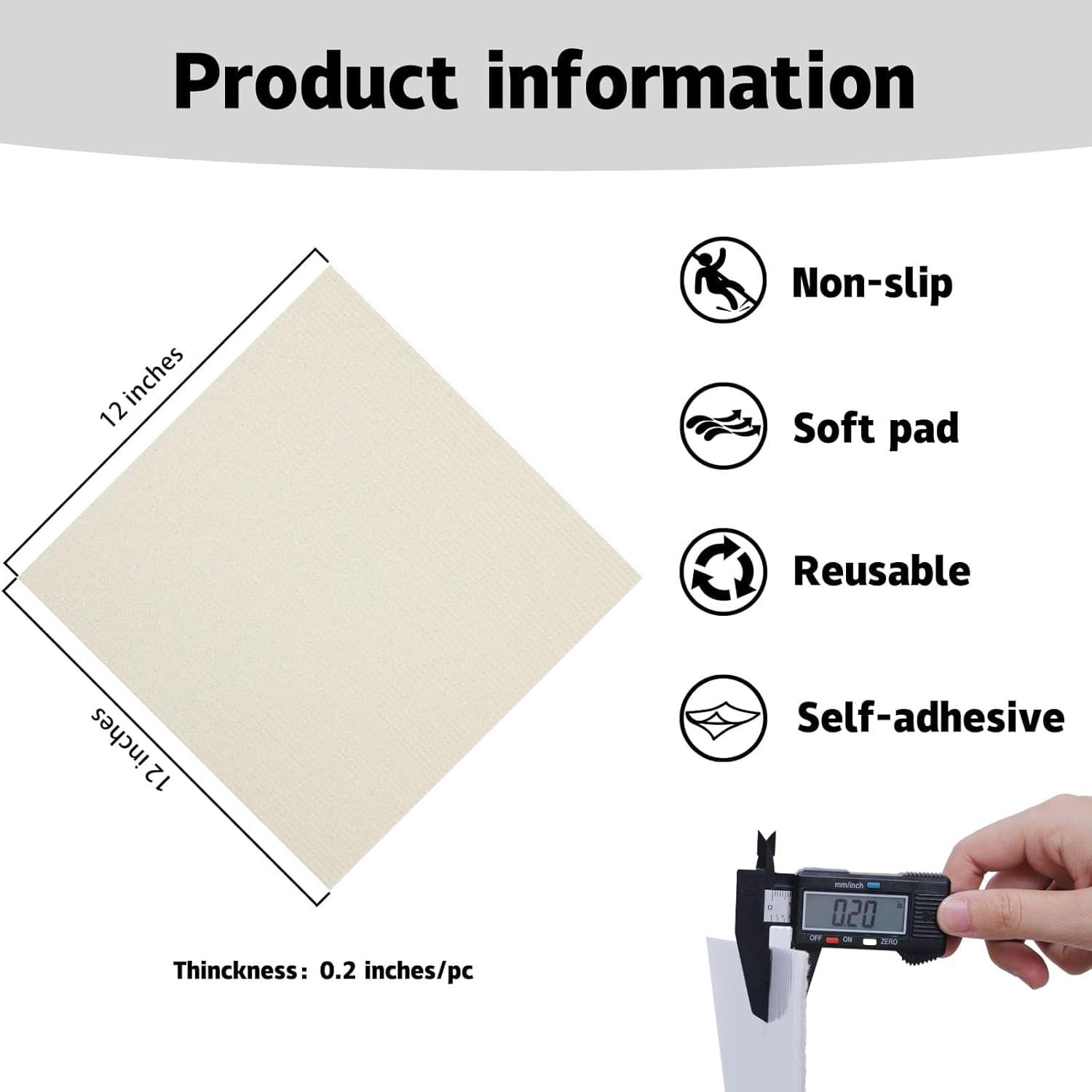 Self Adhesive Carpet Tiles,Non-Slip Peel and Stick Squares Splicing Puzzle Carpet Floor Tile,DIY Off White Easy Install 10 Pcs Floor Tiles 12" x 12"