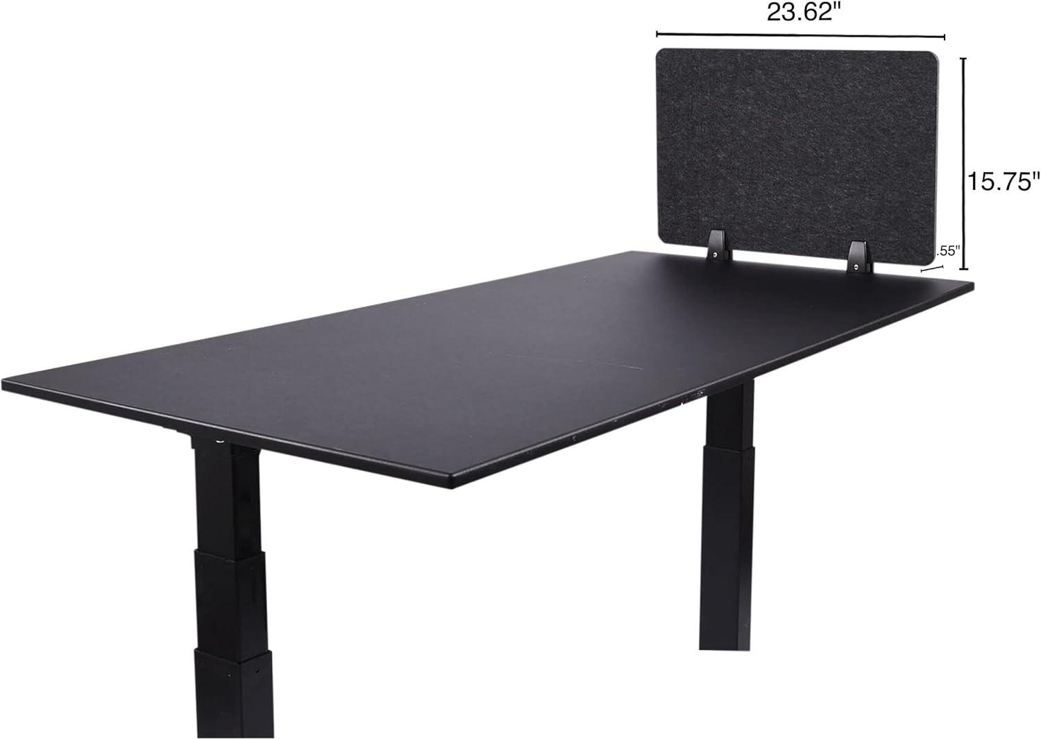 ReFocus Raw Clamp-On Acoustic Desk Divider  Reduce Noise and Visual Distractions with this Lightweight Desk Mounted Privacy Panel (Castle Gray, 59" x 16" , 23.6" x 16" , & 23.6" x 16" )